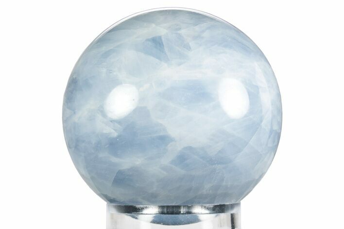 Polished Blue Calcite Sphere - Madagascar #239099